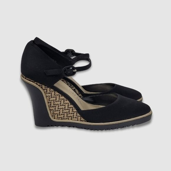 Isabel Toledo For Payless Mary Jane Ankle Strap Wedge Heel Sandals Shoe Size 8.5 - Picture 1 of 13